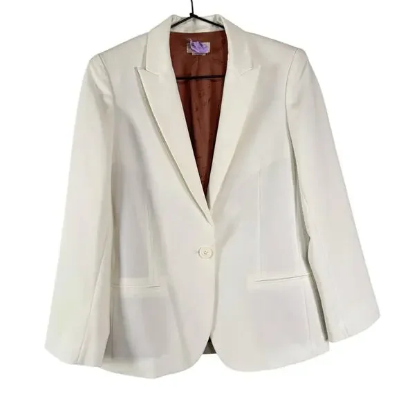 Zadig & Voltaire Vedy Bis Skull Ecru Single Breasted Blazer Size 36 Sm Corpcore - Picture 3 of 15